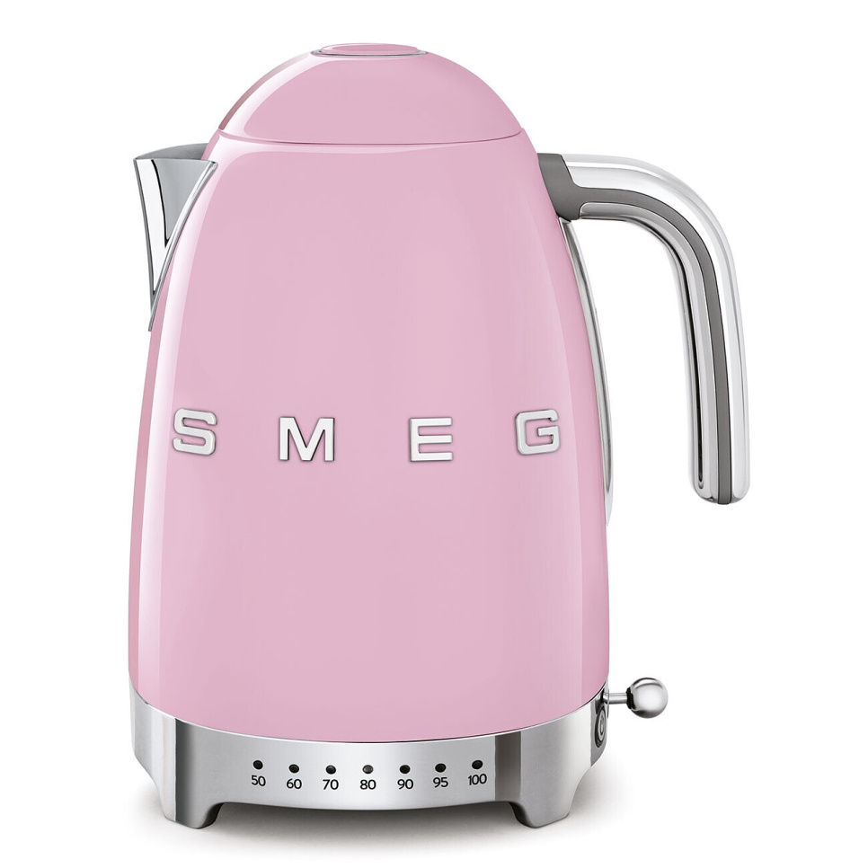Waterkoker met temperatuurinstelling, Roze - Smeg in de groep Keukenapparatuur / Verwarming & Koken / Waterkokers bij The Kitchen Lab (1984-24978)