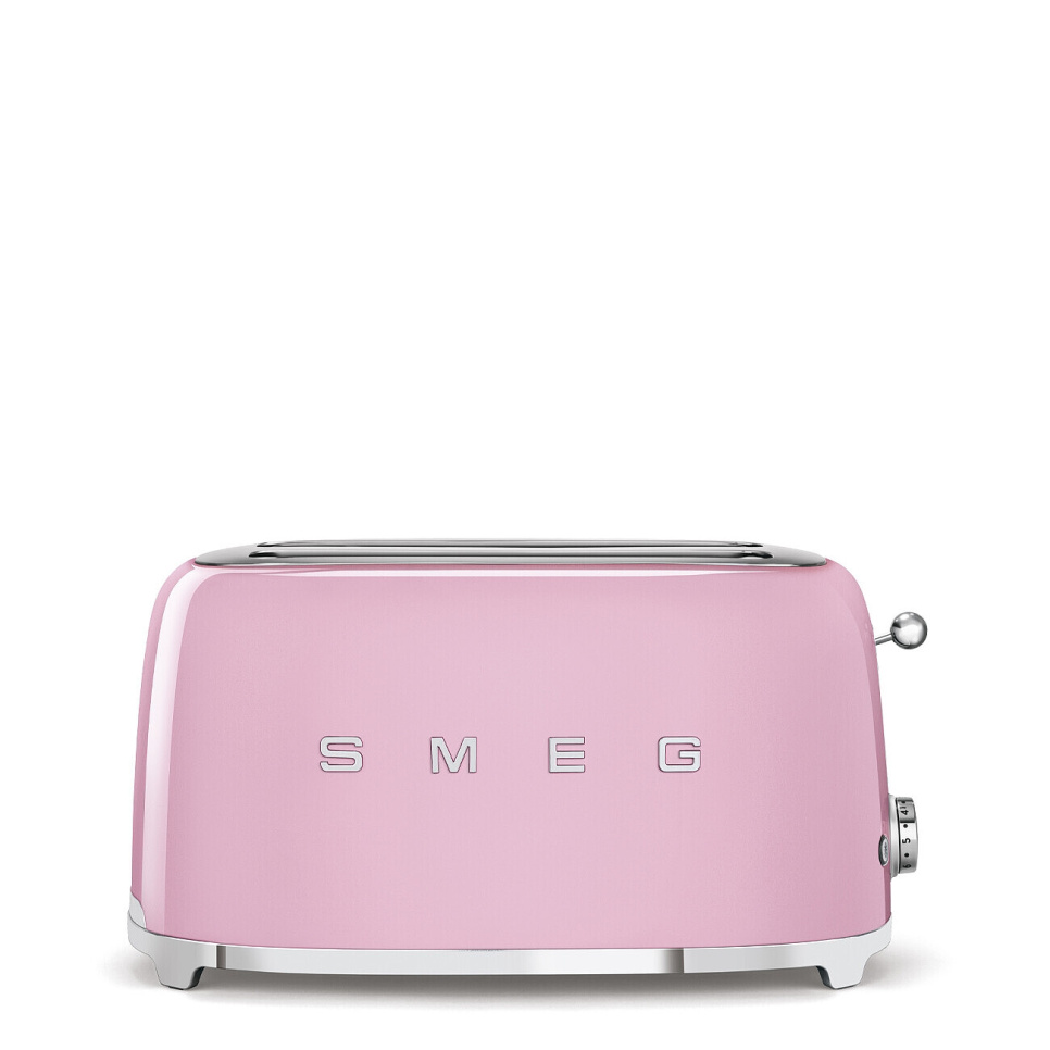 Broodrooster, 4 schijven, Lange vakken, Roze - Smeg in de groep Keukenapparatuur / Verwarming & Koken / Broodroosters bij The Kitchen Lab (1984-25006)