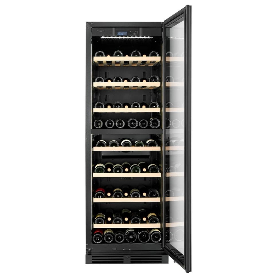 Wijnkoelkast Designline 180, Dubbele zone, Zwart - Vigneron