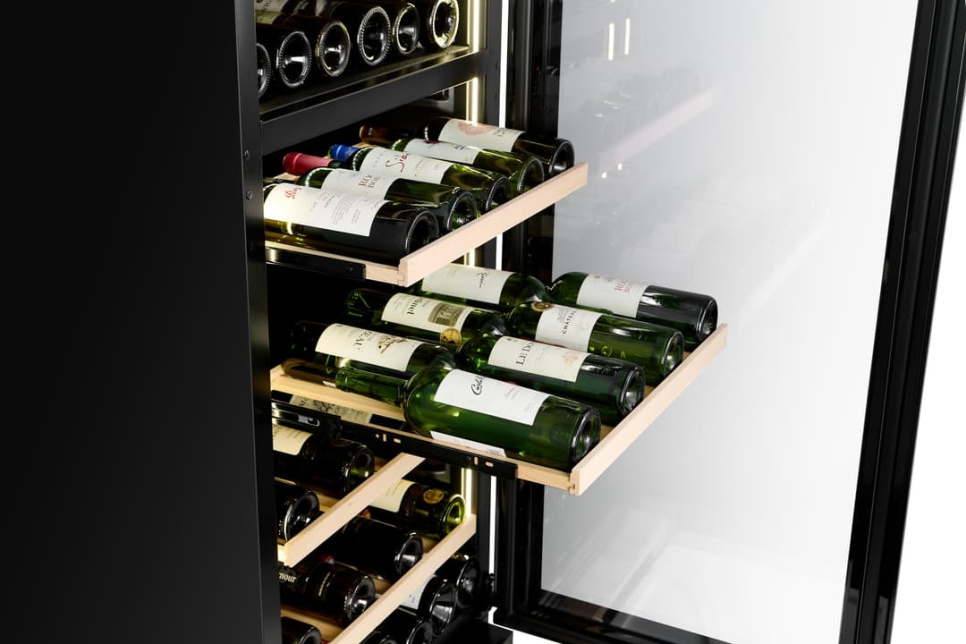 Wijnkoelkast Designline 180, Dubbele zone, Zwart - Vigneron
