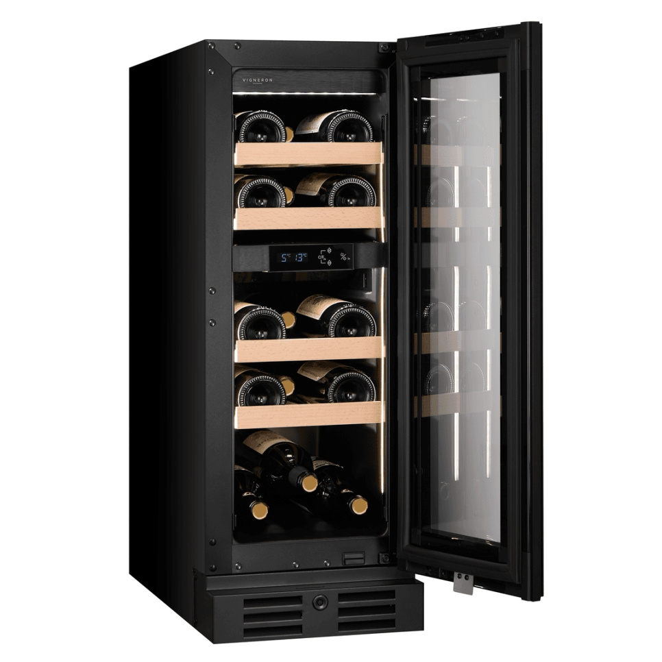 Wijnkoelkast Designline 30, Dubbele zone, Zwart, 718 - Vigneron