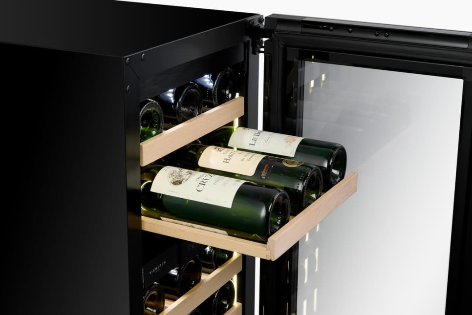 Wijnkoelkast Designline 40, Dubbele zone, Zwart - Vigneron