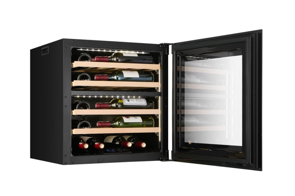 Wijnkoelkast Kitchen Built-in 60, Dubbele zone, Zwart - Vigneron
