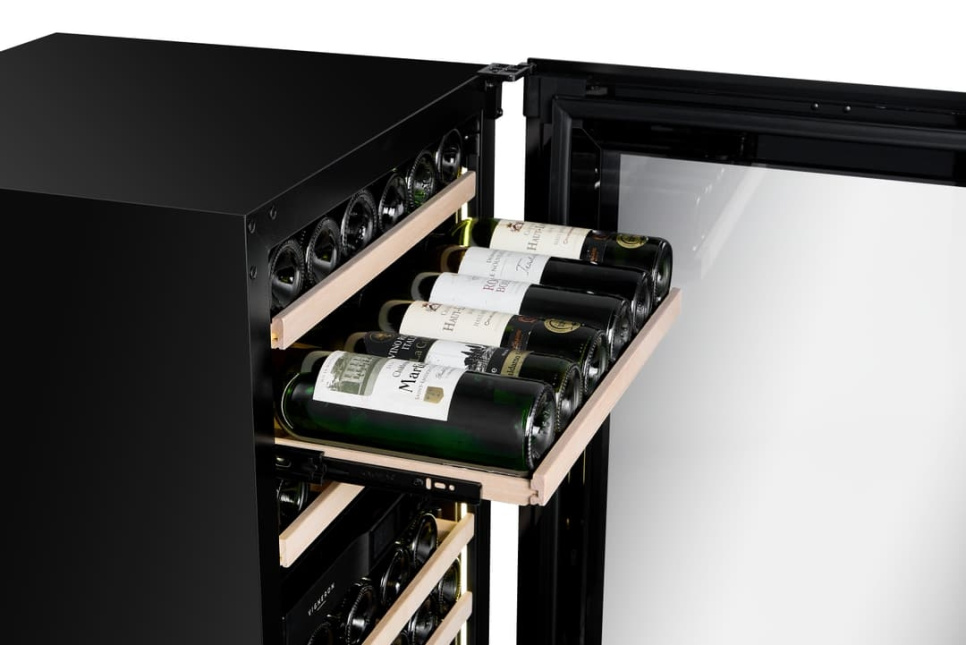 Wijnkoelkast Kitchen Built-in 90, Dubbele zone, Zwart - Vigneron