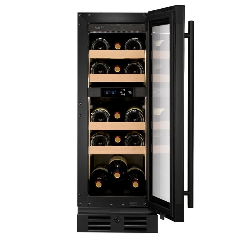 Wijnkoelkast Kitchen Collection 30, Dubbele zone, Zwart - Vigneron