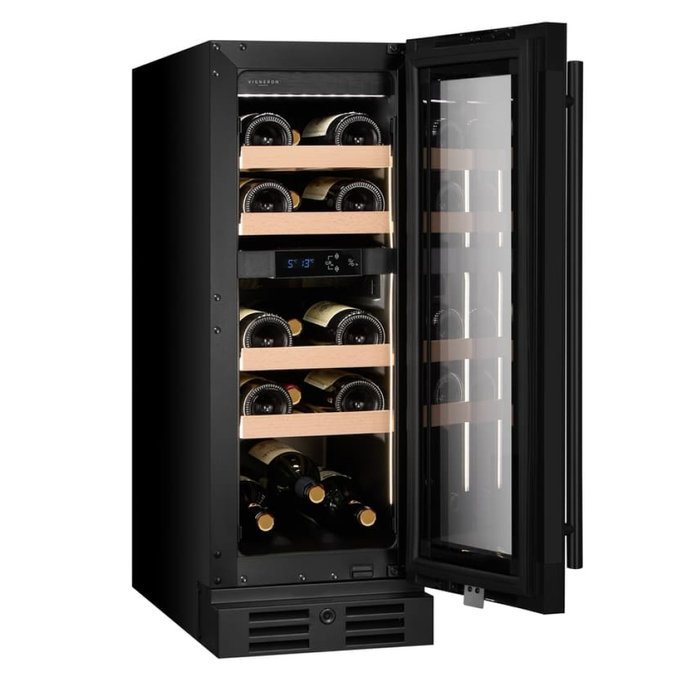 Wijnkoelkast Kitchen Collection 30, Dubbele zone, Zwart - Vigneron