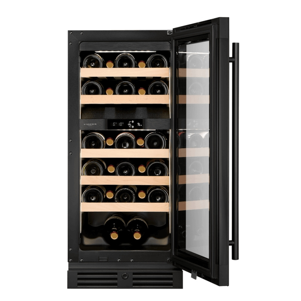 Wijnkoelkast Kitchen Collection 40, Dubbele zone, Zwart - Vigneron