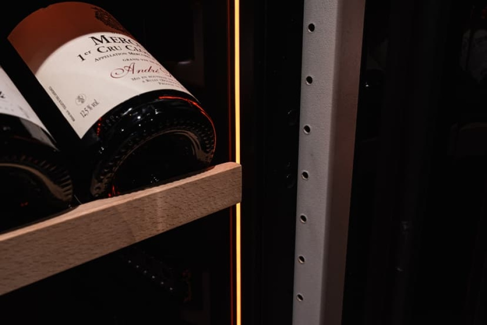 Wijnkoelkast Storage 200, Enkele zone, Zwart, Links - Vigneron