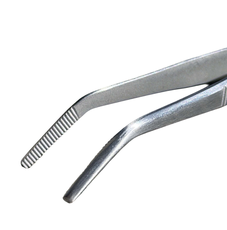 Pincet, gebogen, 14 cm, zilver - The Kitchen Lab