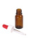 Bruin druppelflesje met glazen pipet, 10 ml Bruin druppelflesje met glazen pipet, 10 ml