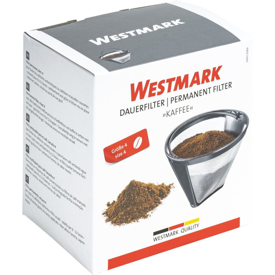 Permanent roestvrijstalen koffiefilter, 1x4 - Westmark Permanent roestvrijstalen koffiefilter, 1x4 - Westmark