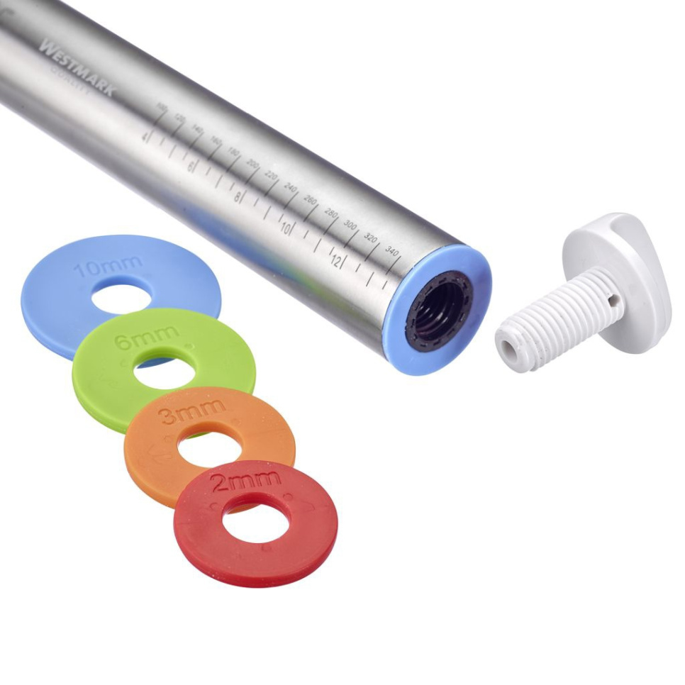 Deegroller met vier tussenstukken - Westmark Deegroller met vier tussenstukken - Westmark