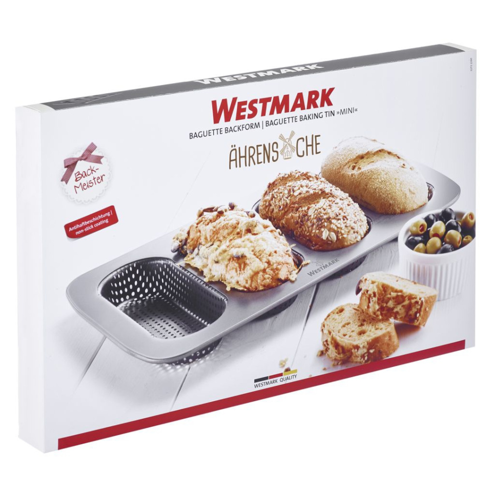 Geperforeerd bakblik voor minibaguettes, antiaanbaklaag - Westmark Geperforeerd bakblik voor minibaguettes, antiaanbaklaag - Westmark