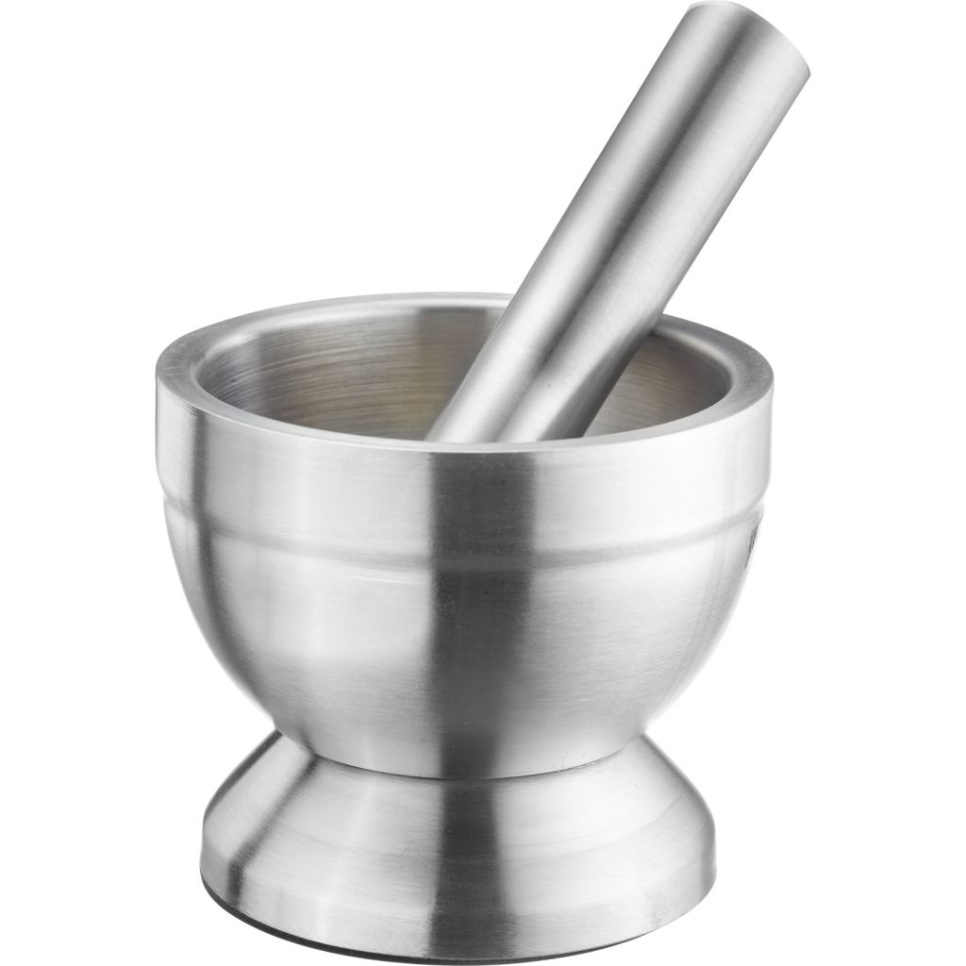 Roestvrijstalen vijzel met spatdeksel, 10 cm - Westmark Roestvrijstalen vijzel met spatdeksel, 10 cm - Westmark