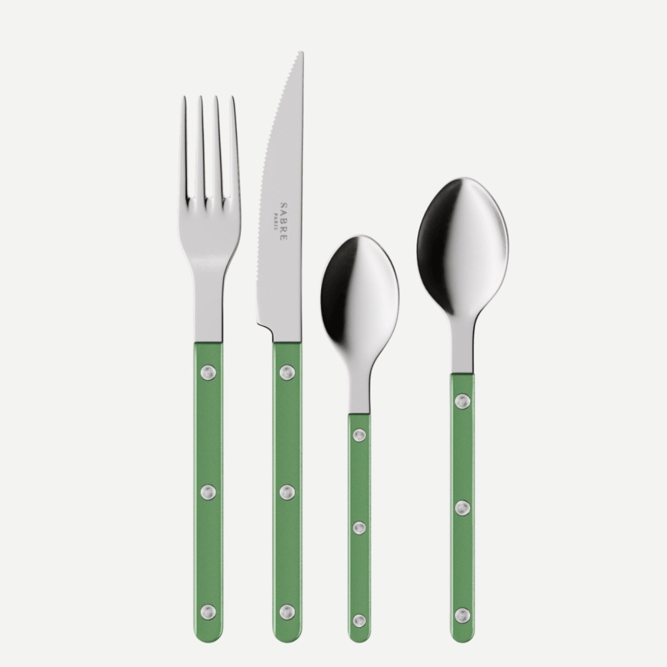 Bestekset, 24 stuks,-Bistrot Pearly, Garden green - Sabre Paris in de groep Tafelschikking / Bestek / Bestek bij The Kitchen Lab (2195-32320)