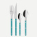Bestekset, 24 stuks,-Bistrot Pearly, Turquoise - Sabre Paris