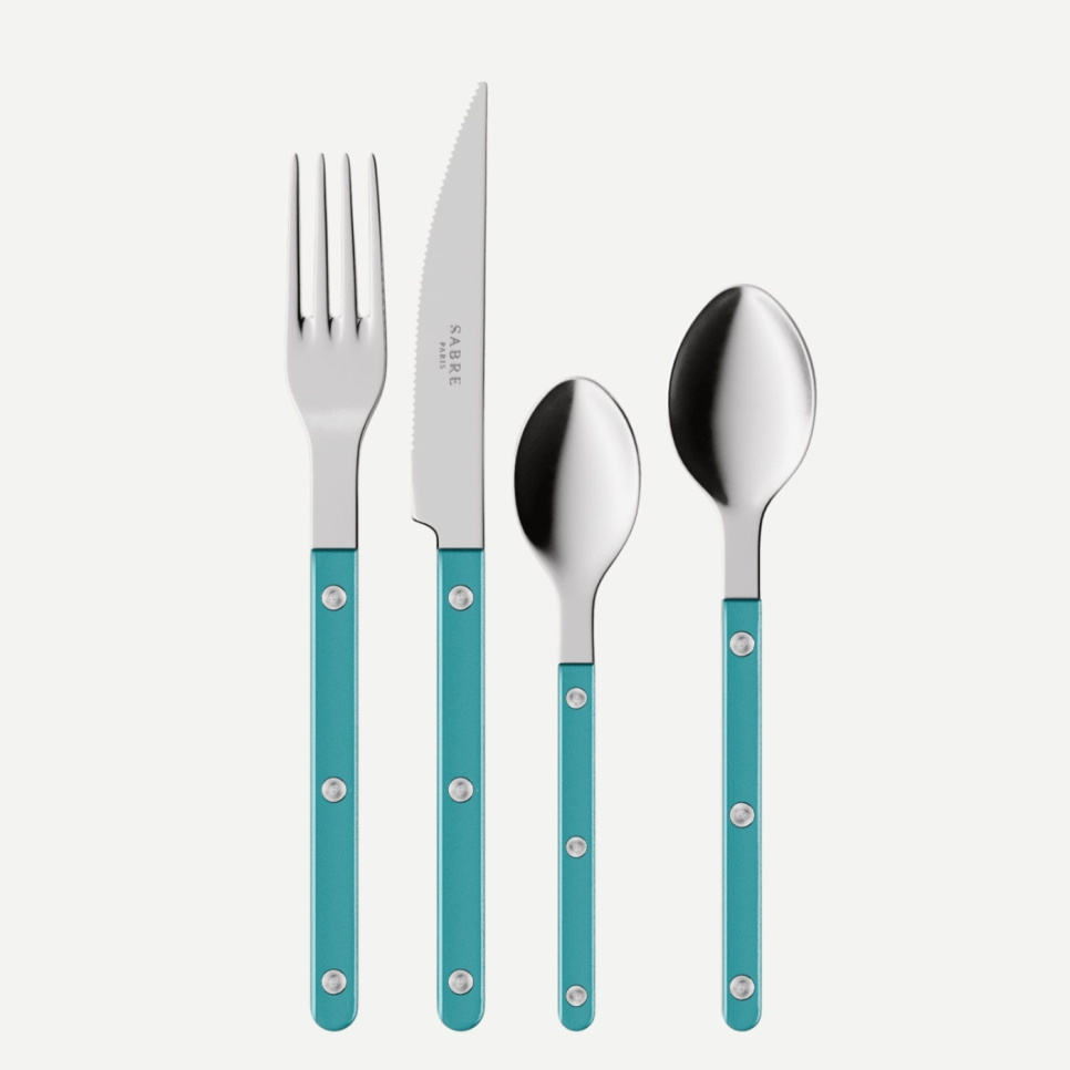 Bestekset, 24 stuks,-Bistrot Pearly, Turquoise - Sabre Paris in de groep Tafelschikking / Bestek / Bestek bij The Kitchen Lab (2195-32334)