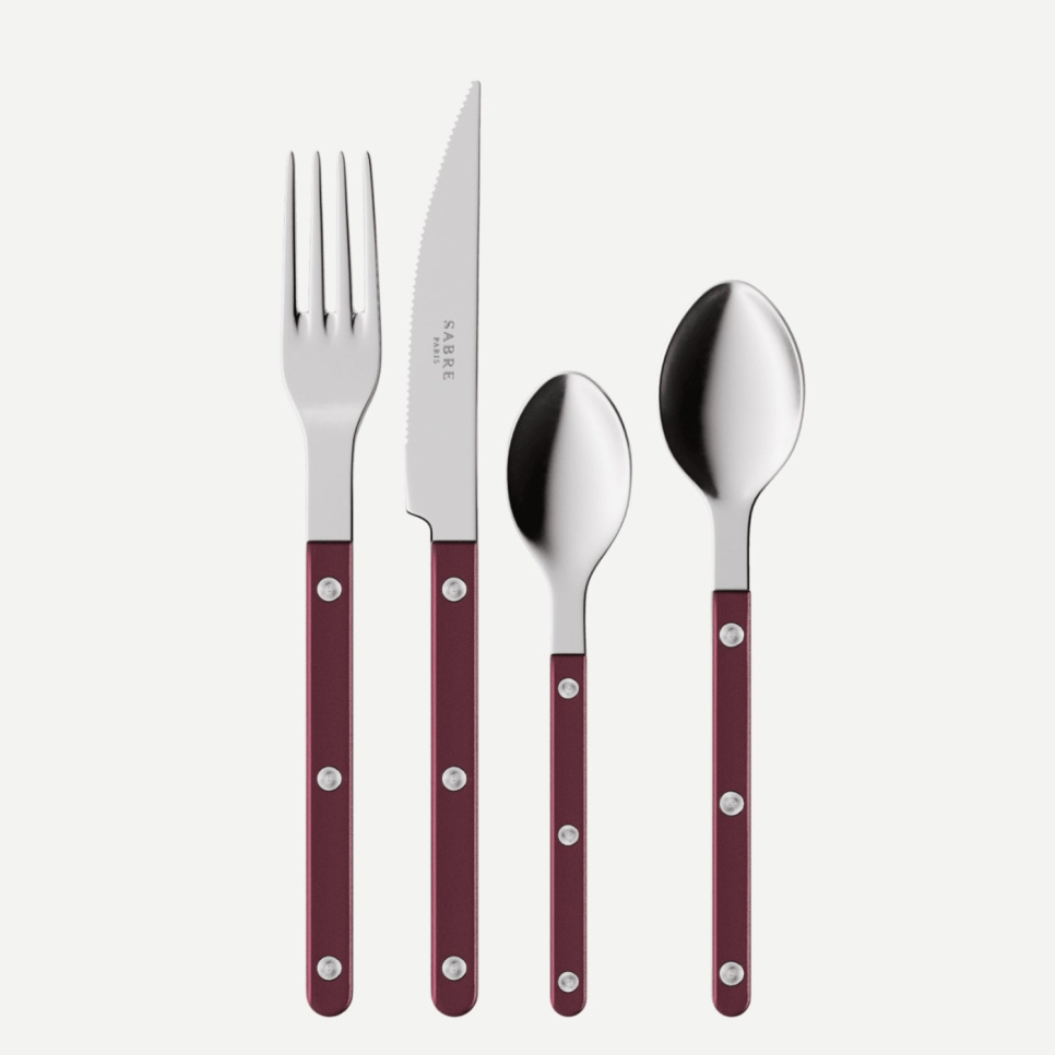 Bestekset, 4 stuks,-Bistrot Pearly, Aubergine - Sabre Paris in de groep Tafelschikking / Bestek / Bestek bij The Kitchen Lab (2195-32350)