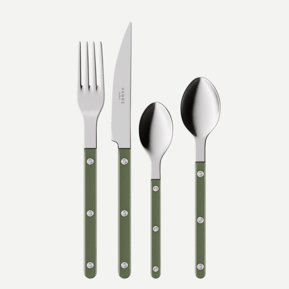 Bestekset, 4 stuks,-Bistrot Pearly, Dark green - Sabre Paris in de groep Tafelschikking / Bestek / Bestek bij The Kitchen Lab (2195-32353)