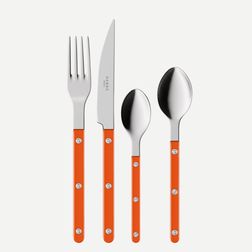 Bestekset, 4 stuks,-Bistrot Pearly, Orange - Sabre Paris in de groep Tafelschikking / Bestek / Bestek bij The Kitchen Lab (2195-32362)