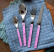 Bestekset, 4 stuks,-Bistrot Pearly, Pink - Sabre Paris