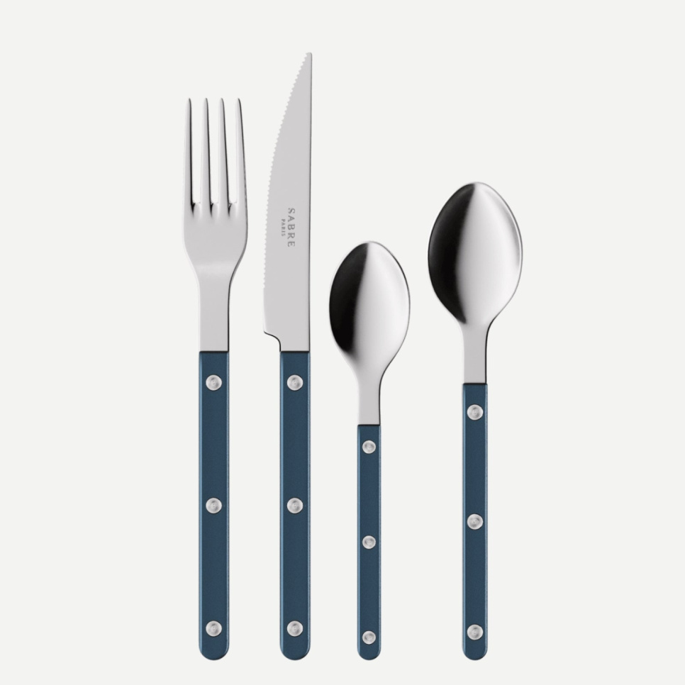 Bestekset, 4 stuks,-Bistrot Pearly, Steel blue - Sabre Paris in de groep Tafelschikking / Bestek / Bestek bij The Kitchen Lab (2195-32368)
