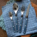 Bestekset, 4 stuks,-Bistrot Pearly, Steel blue - Sabre Paris