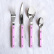 Bestekset, 4 stuks,-Bistrot, Pink - Sabre Paris