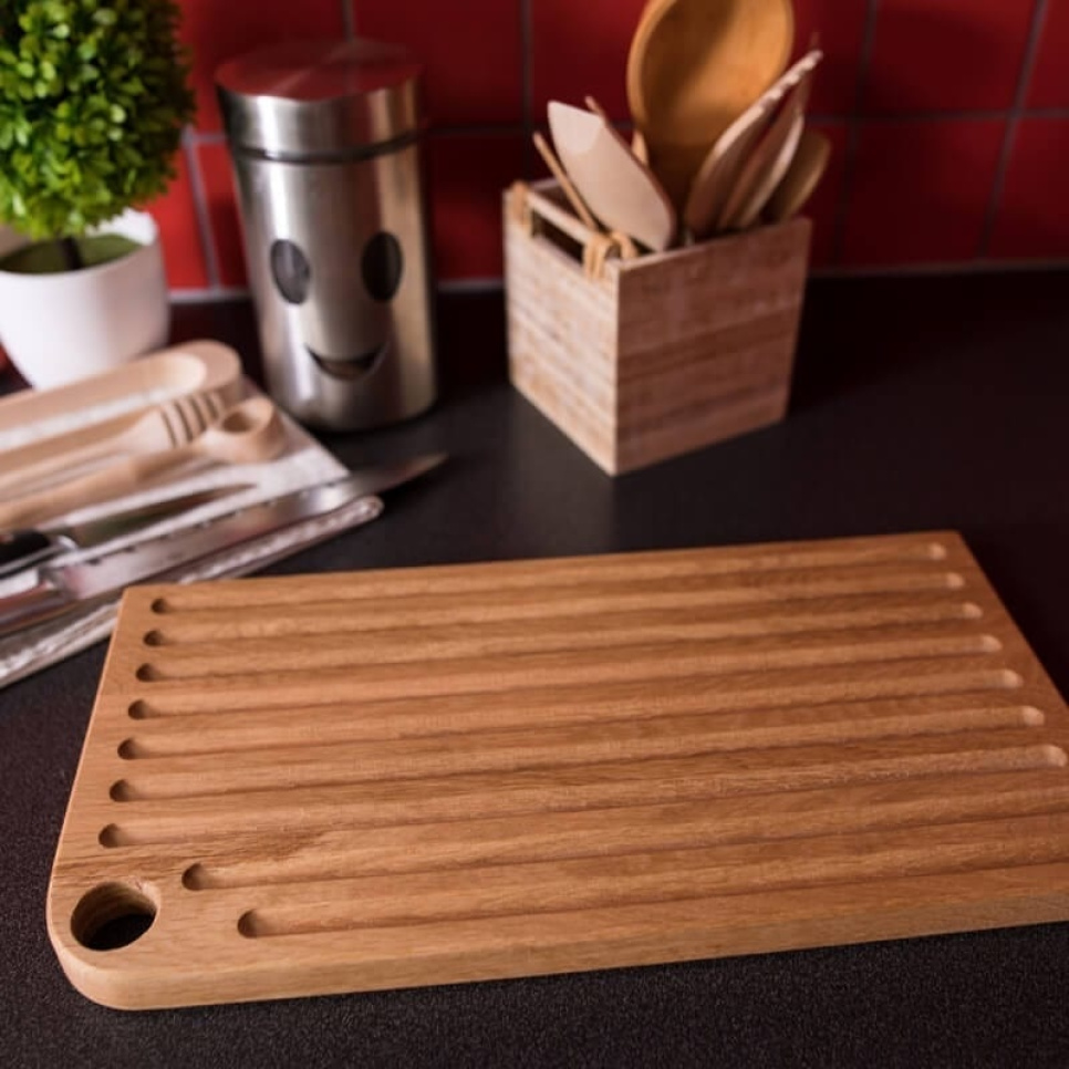 Broodsnijplank in geoliede eik, Brunch - AT-Line