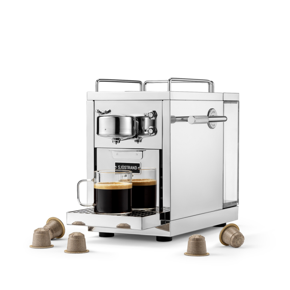 Capsule-machine, de originele espresso-capsule-machine, roestvrij staal - Sjöstrand in de groep Thee & Koffie / Koffie zetten / Koffiezetapparaat bij The Kitchen Lab (2237-31680)