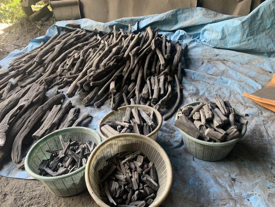 Houtskool, Kishu-Binchotan van Ubamegashi eik, ongeveer 1kg - Kisyu Sumikobo