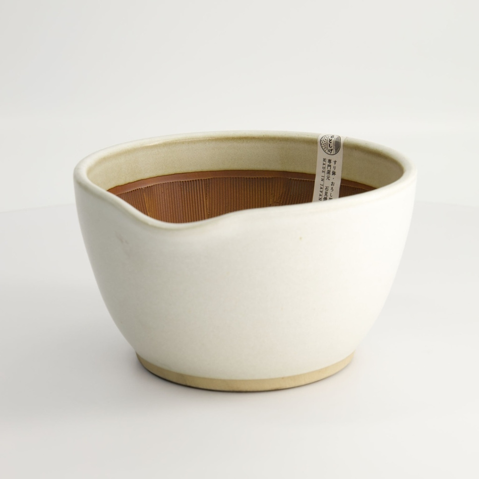 Japanse vijzel, Suribachi, Wit 18,5 cm in de groep Koken / Keukengerei / Aziatische keuken bij The Kitchen Lab (2252-33129)