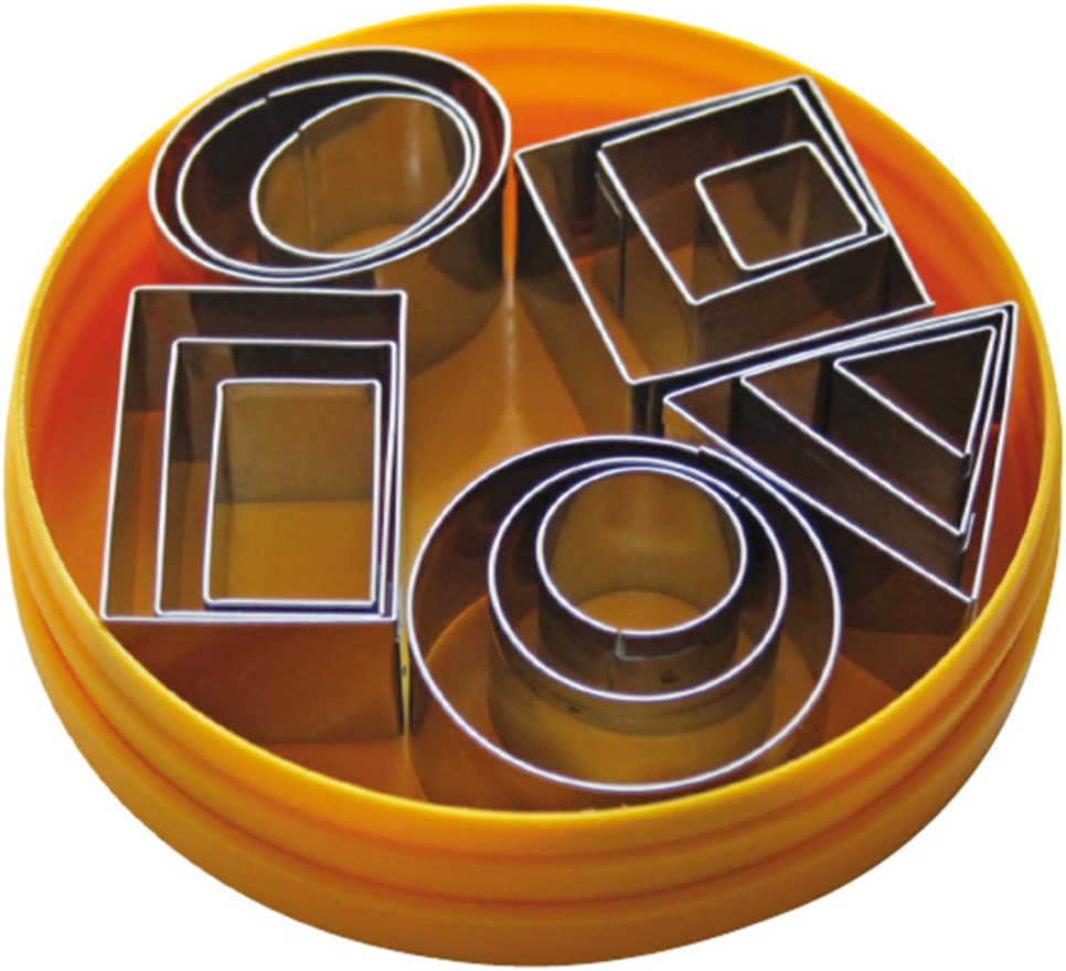 Kleine uitstekers, gemengde geometrische vormen in meerdere maten, set van 15 stuks - Schneider in de groep Bakken / Bakgerei / Snijders & bakringen bij The Kitchen Lab (2254-33788)