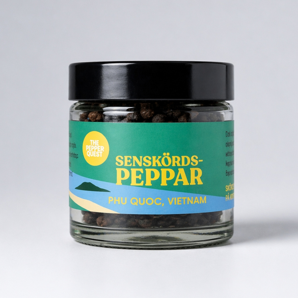 Peper, Late Oogst, Phu Quoc, 40 g - The Pepper Quest in de groep Koken / Specerijen & Smaakstoffen / Peper bij The Kitchen Lab (2257-34931)