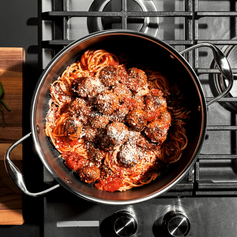 Roestvrijstalen pan met deksel, anti-aanbak, 4,7 L - Hexclad