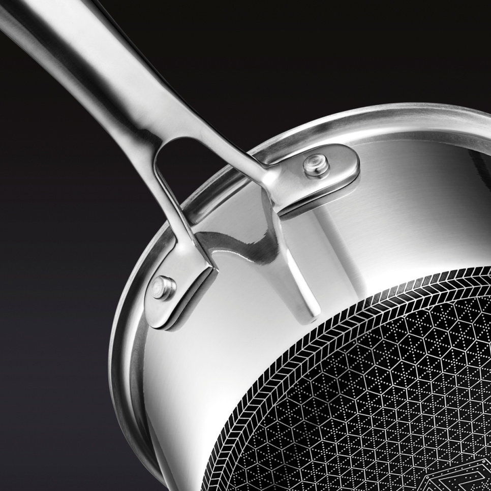 Steelpan met glazen deksel, anti-aanbak, 1 L - Hexclad