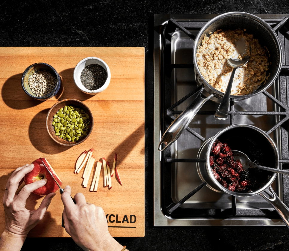 Steelpan met glazen deksel, anti-aanbak, 1 L - Hexclad