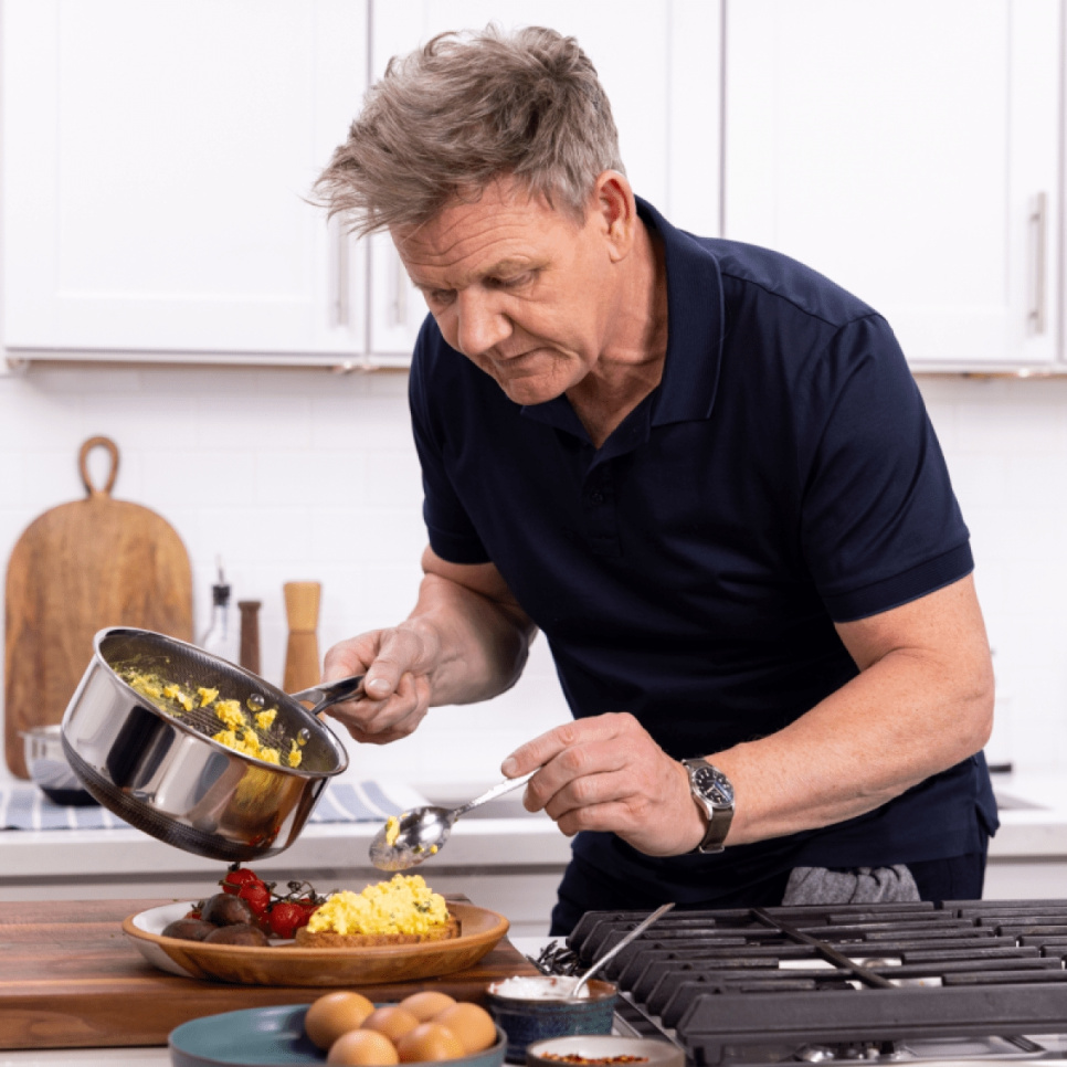 Steelpan met glazen deksel, anti-aanbak, 1,9 L - Hexclad