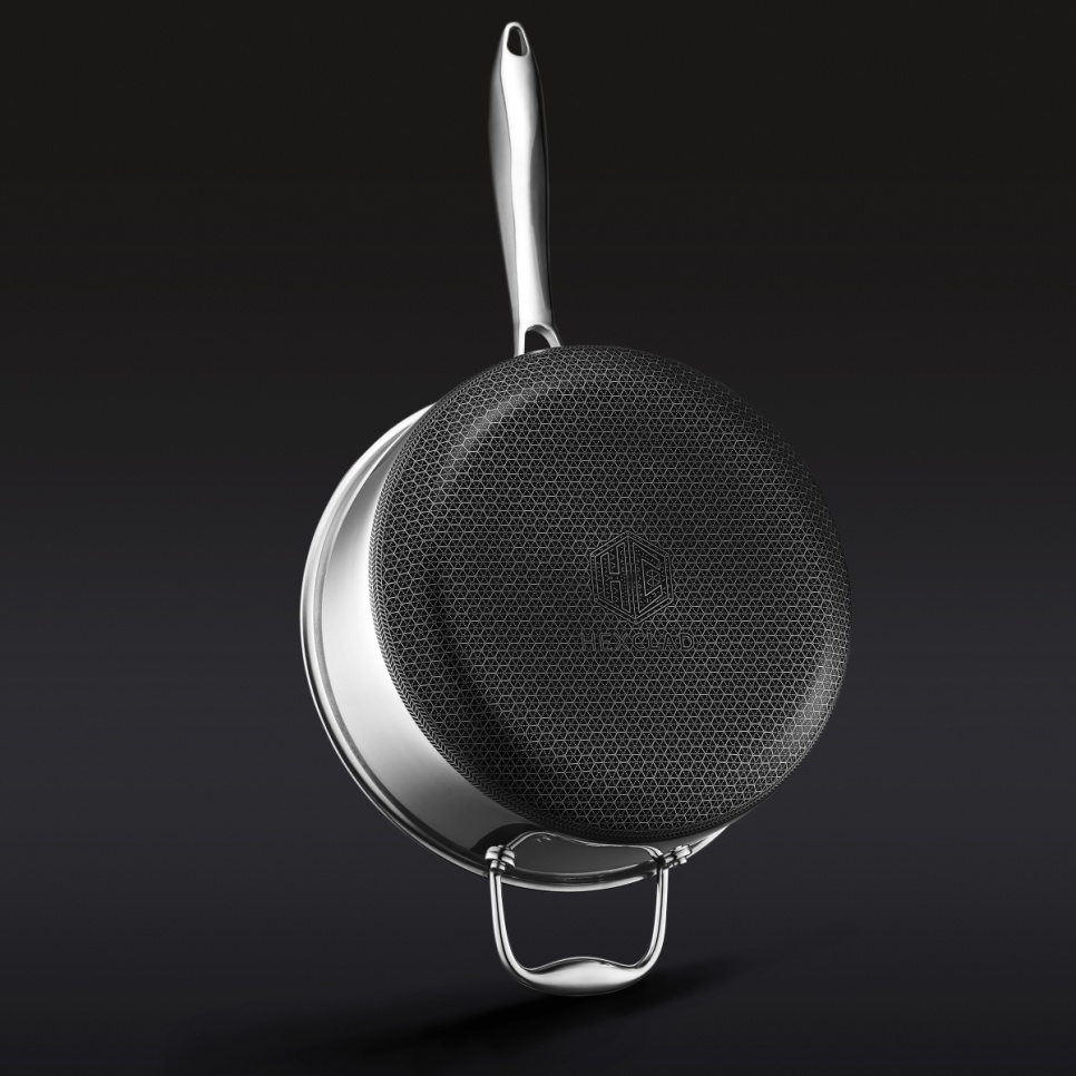 Steelpan met glazen deksel, anti-aanbak, 4,7 L - Hexclad